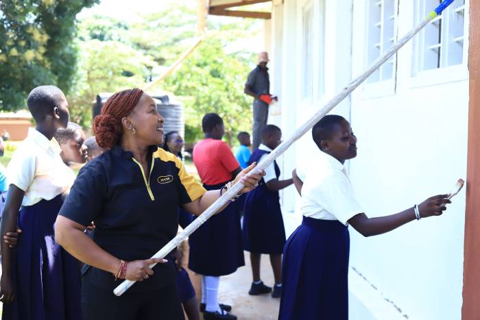  Sylvia Mulinge leads MTN team at donation event in Kyankwanzi district  